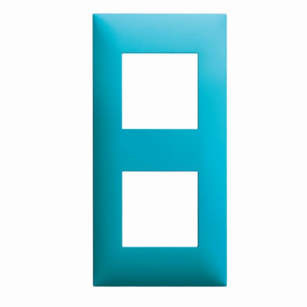 Plaque espace evolution collection décors 2 postes - turquoise