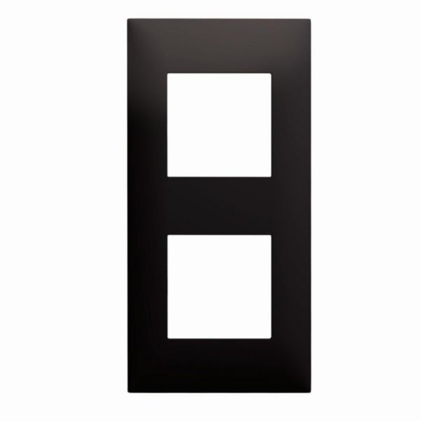 Plaque espace evolution - nuances - 2 postes - noir mat