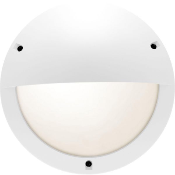 Hublot chartres rond alu jupe à visière taille 1 blanc 12 LEDs 4000K
