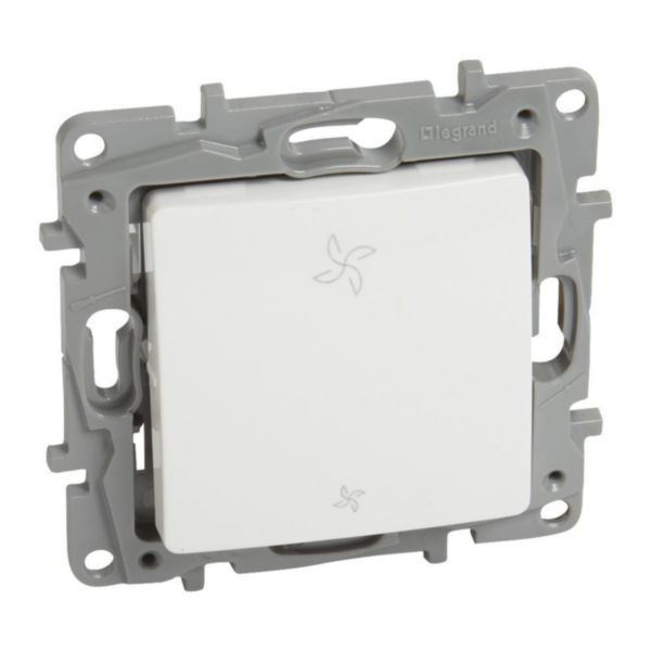 Poussoir de VMC Niloé 2 positions Blanc