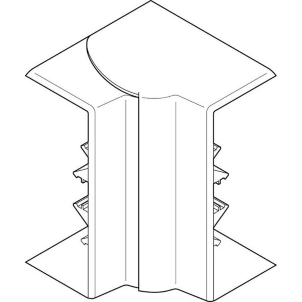 Angle intérieur variable de 80° à 120° - Pour goulotte Logix 45 160x50mm - Blanc Artic antimicrobien