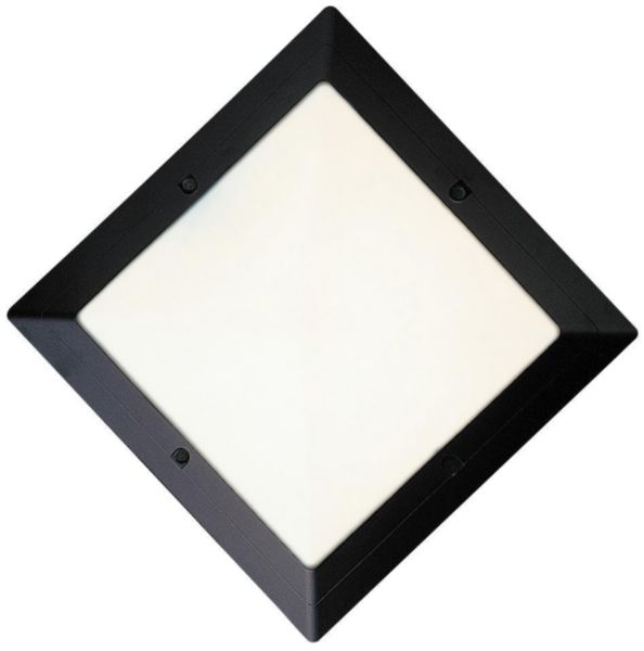 Hublot résidentiel noir standard pyramide fonction ON/OFF et lampe fluo 1800lm