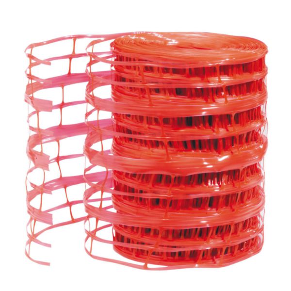 Grillage avertisseur tous diamètres - larg. 300 m/long. 100 m - rouge ral 2002