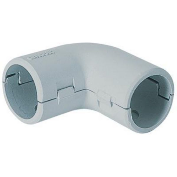Coude équerre 90° ip 40 - gris RAL 7035 - ø25 mm