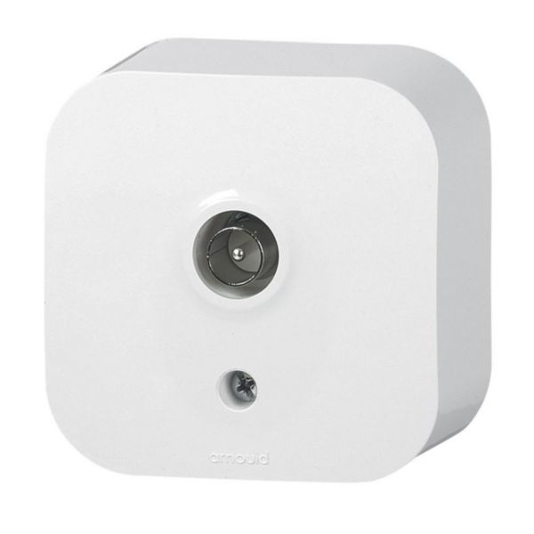 Prise TV simple saillie Profil Eco - Blanc