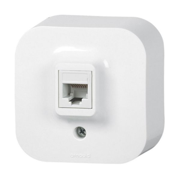 Prise RJ 45 multimédia cat. 5 saillie Profil Eco - Blanc