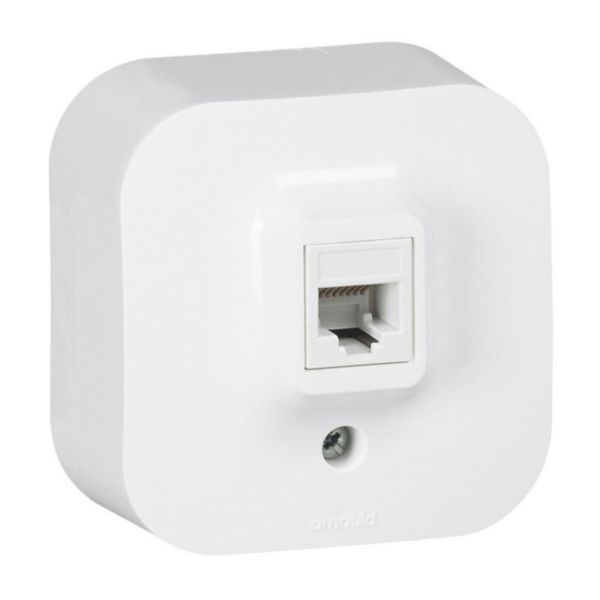 Prise RJ 45 multimédia cat. 5 saillie Profil Eco - Blanc