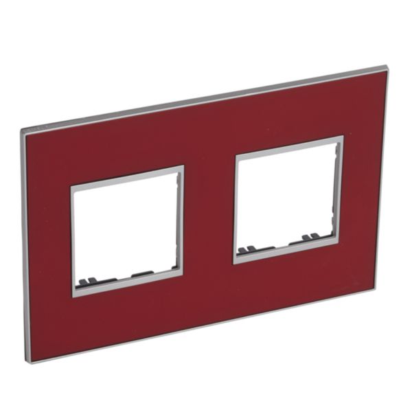 Plaque espace evolution - matières - 2 postes - rouge
