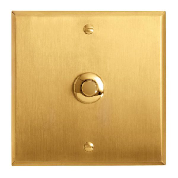 Poussoir à bouton rond Mémoire finition Or Brossé Art d'Arnould