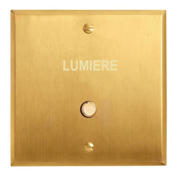 Guichet lumineux avec marquage Lumière Mémoire finition Or Brossé Art d'Arnould