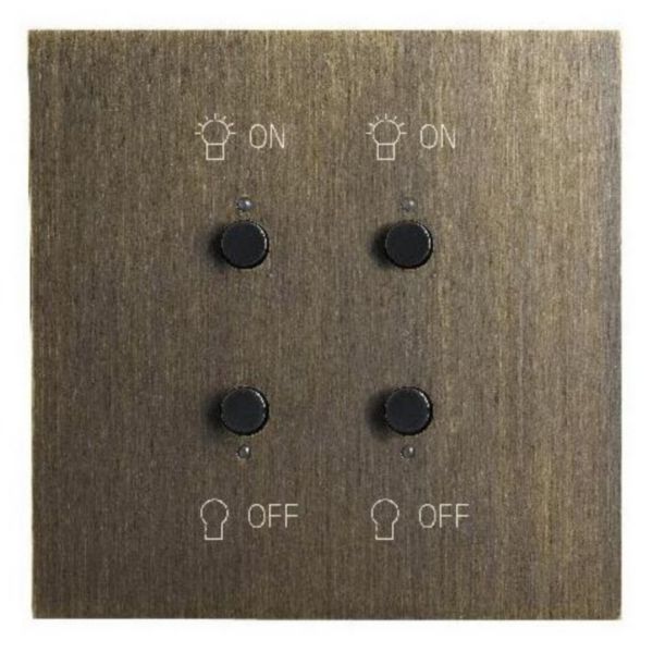 Art d'Arnould univers Epure interrupteur double lumière MyHOME_Up - Bronze