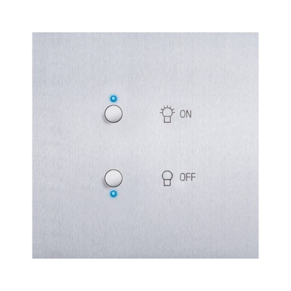 Art d'Arnould univers Epure interrupteur lumière MyHOME_Up - acier brossé