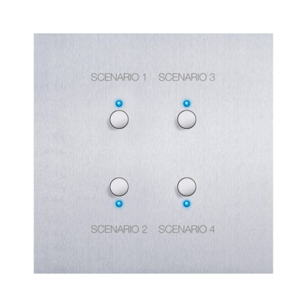 Art d'Arnould univers Epure commande 4 scénarios MyHOME_Up - acier brossé