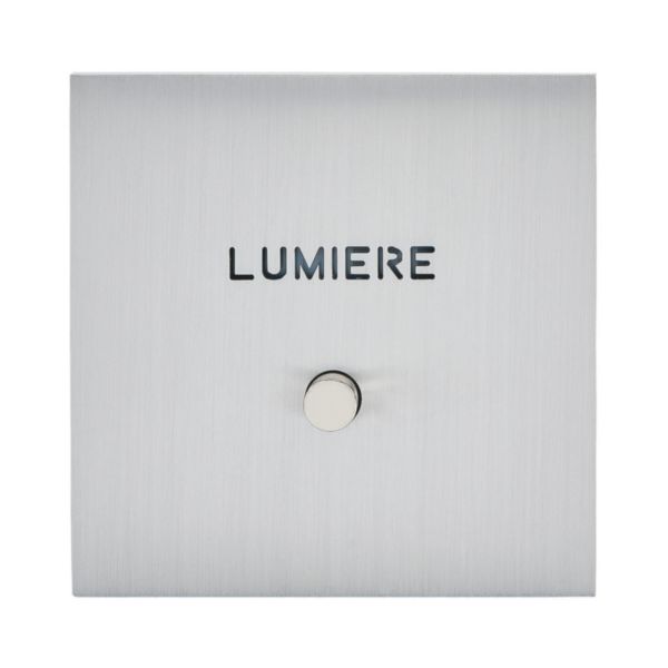 Guichet lumineux avec marquage Lumière Epure finition Acier Brossé Art d'Arnould 