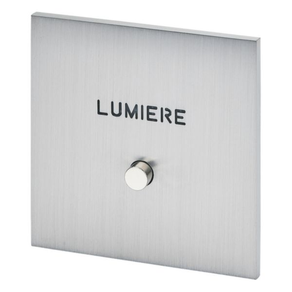 Guichet lumineux avec marquage Lumière Epure finition Acier Brossé Art d'Arnould 