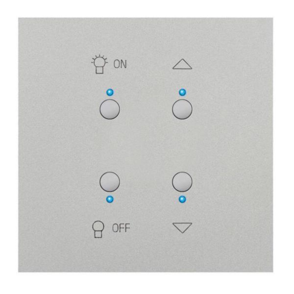 Art d'Arnould univers Epure interrupteur lumière et volets MyHOME_Up - acier satin