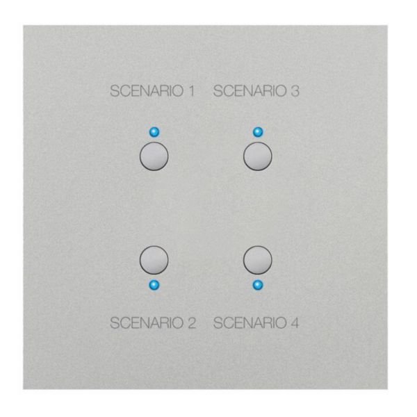 Art d'Arnould univers Epure commande 4 scénarios MyHOME_Up - acier satin