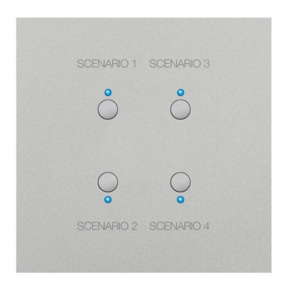 Art d'Arnould univers Epure commande 4 scénarios MyHOME_Up - acier satin