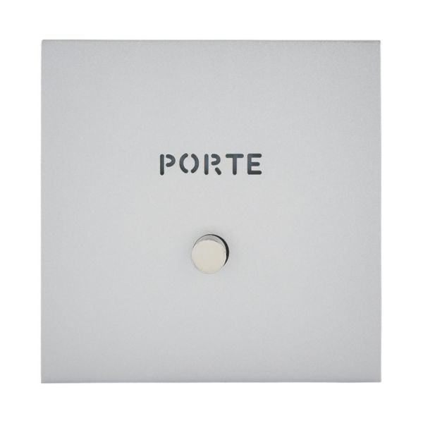 Art d'Arnould univers Epure poussoir lumineux 1 poste avec marquage Porte - acier satin