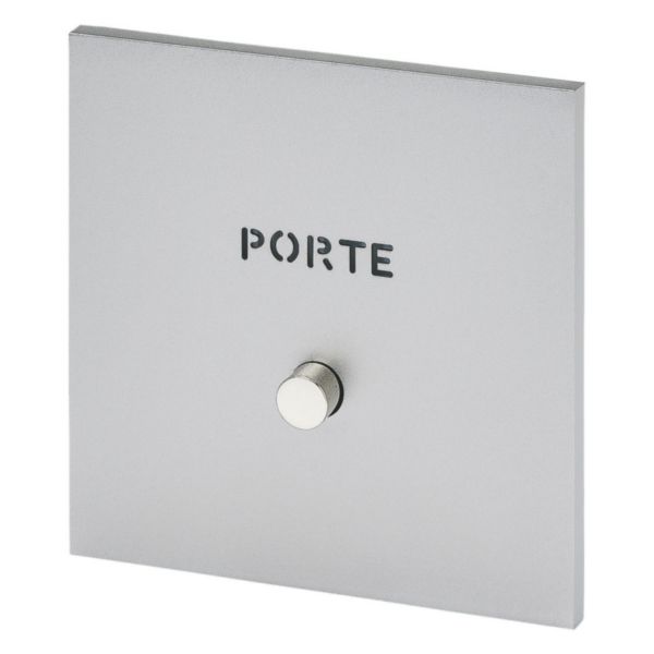 Guichet lumineux avec marquage Porte Epure finition Acier Satin Art d'Arnould 