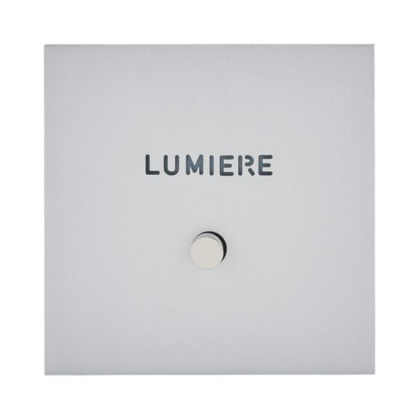 Art d'Arnould univers Epure poussoir lumineux 1 poste avec marquage Lumière - acier satin