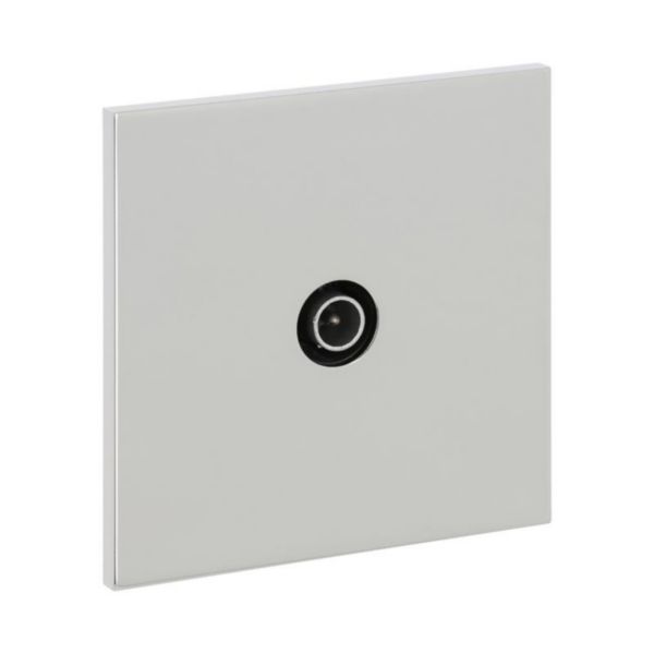 Prise télévision simple Epure finition Acier Miroir Art d'Arnould 