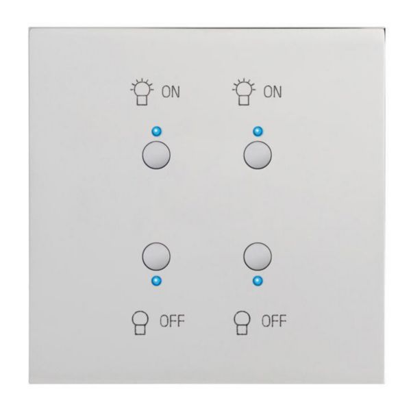 Art d'Arnould univers Epure commande double lumière MyHOME_Up - acier miroir