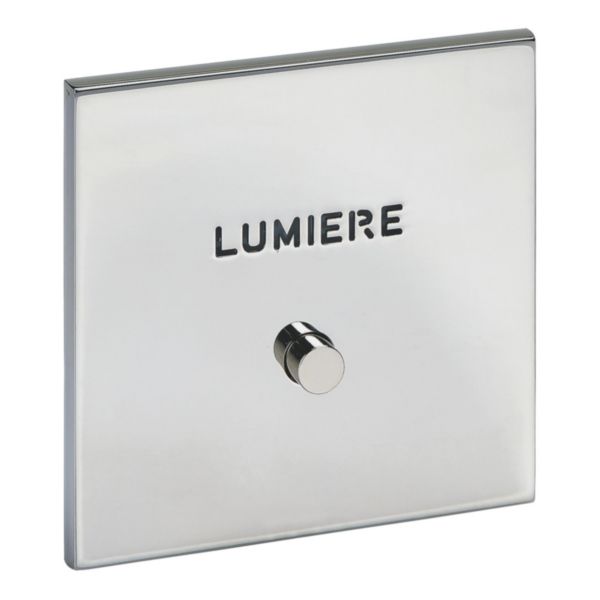Guichet lumineux avec marquage Lumière Epure finition Acier Miroir Art d'Arnould 