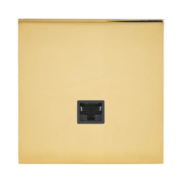 Prise RJ45 catégorie 6 FTP Epure finition Or Miroir Art d'Arnould 