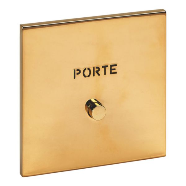 Guichet lumineux avec marquage Porte Epure finition Or Miroir Art d'Arnould 