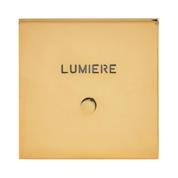 Art d'Arnould univers Epure poussoir lumineux 1 poste avec marquage Lumière - or miroir