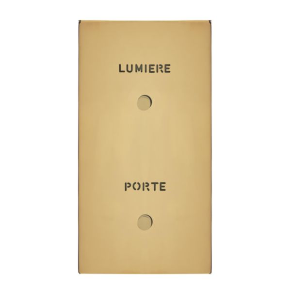 Guichet lumineux avec marquages Porte et Lumière Epure finition Or Miroir Art d'Arnould 