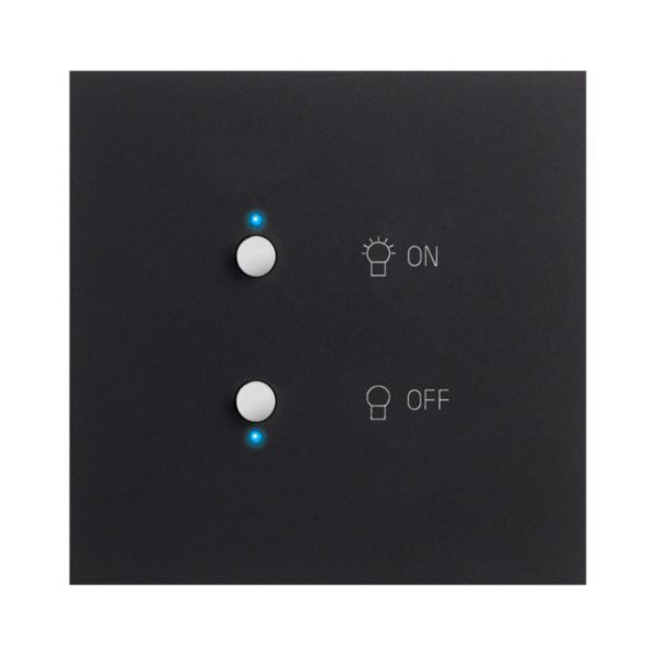 Art d'Arnould univers Epure interrupteur lumière MyHOME_Up - noir mat