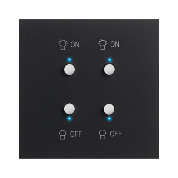 Art d'Arnould univers Epure commande double lumière MyHOME_Up - noir mat