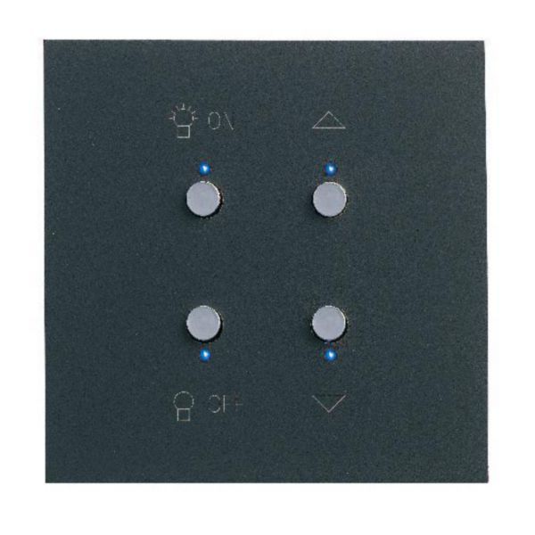 Art d'Arnould univers Epure interrupteur lumière et volets MyHOME_Up - noir mat