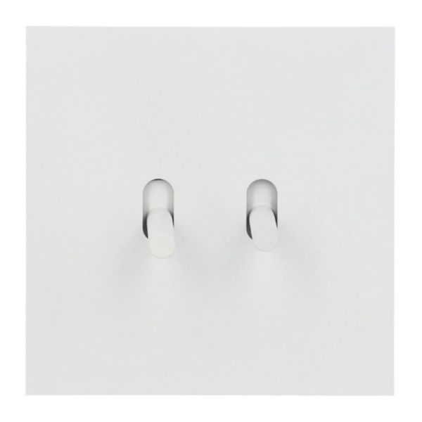 Double Poussoir à levier Epure finition Blanc Satin Art d'Arnould 