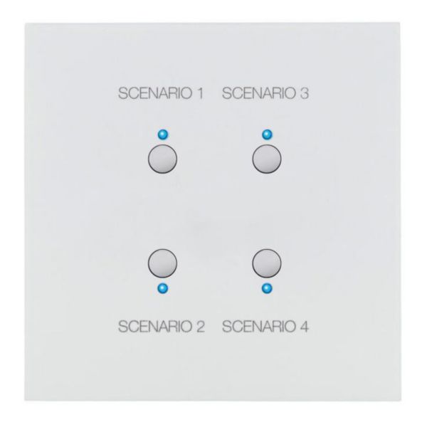 Commande MyHome pour gestion 4 scénarios Epure finition Blanc Satin Art d'Arnould
