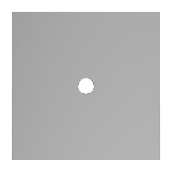 Plaque 1 poste bouton rond Epure bronze Art d'Arnould