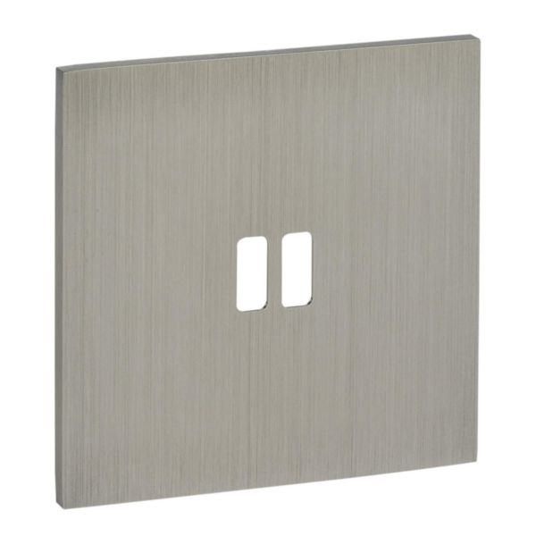 Plaque 1 Poste pour USB - Epure Acier Brossé Art d'Arnould