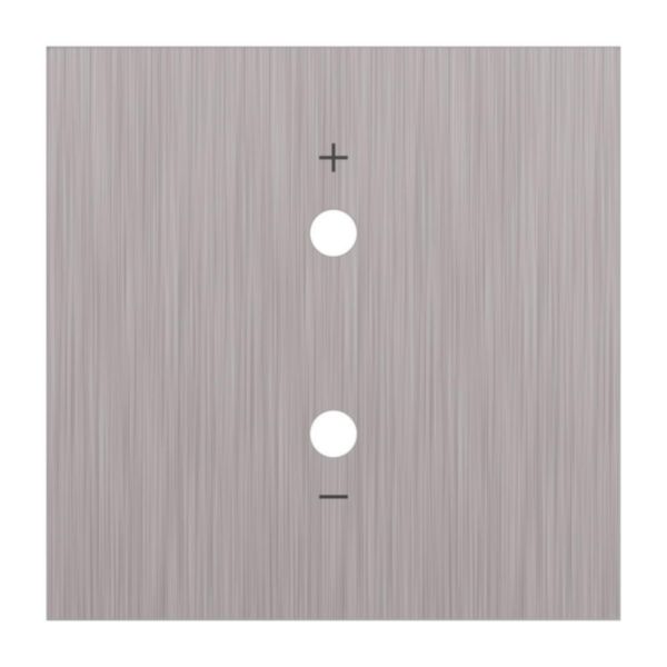 Plaque variateur 2 boutons ronds Epure acier brossé Art d'Arnould