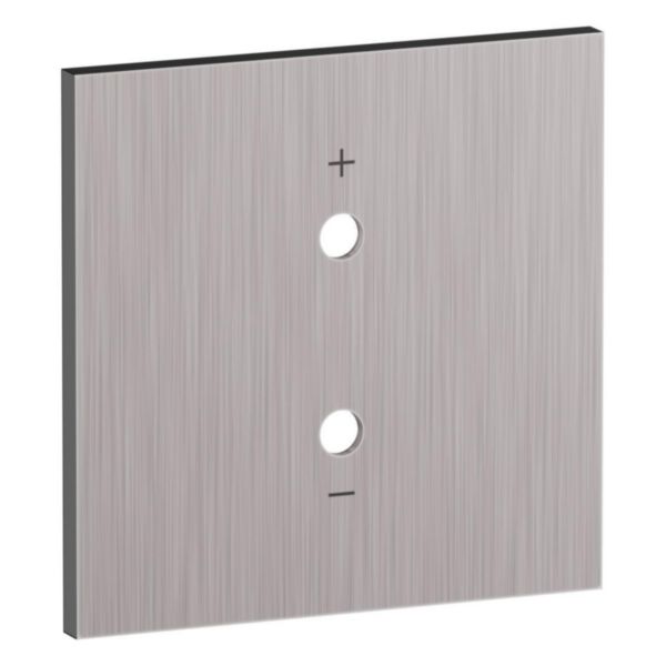 Plaque variateur 2 boutons ronds Epure acier brossé Art d'Arnould