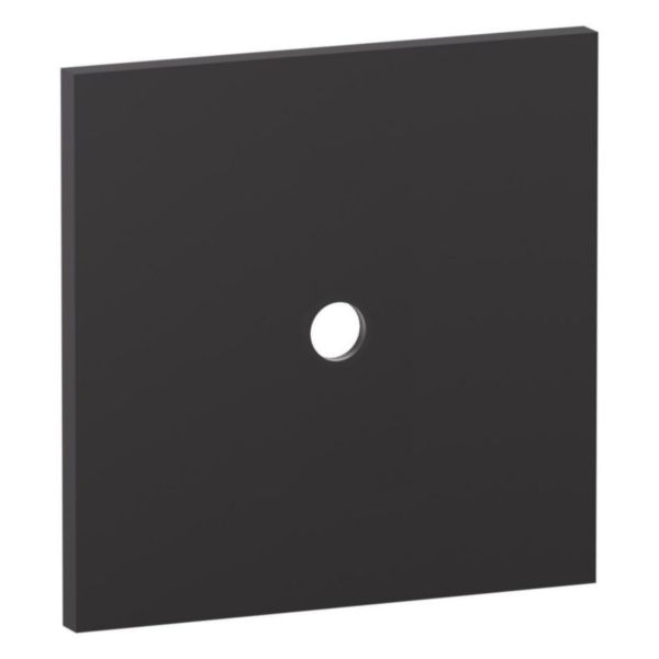 Plaque 1 poste bouton rond Epure noir mat Art d'Arnould