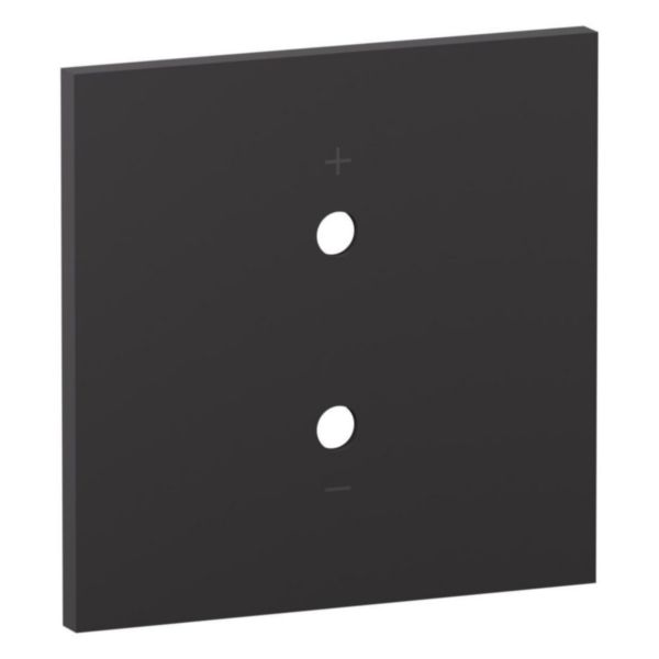 Plaque variateur 2 boutons ronds Epure noir mat Art d'Arnould