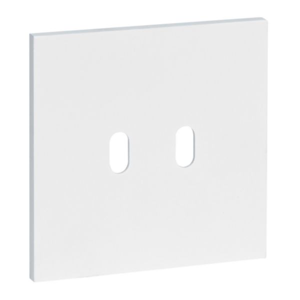 Plaque 1 Poste pour mécanisme 2 leviers - Epure Blanc Satin Art d'Arnould