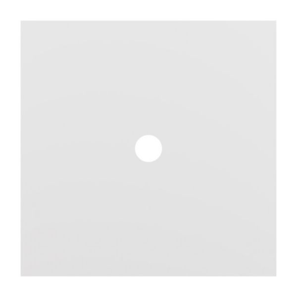 Plaque 1 poste bouton rond Epure blanc satin Art d'Arnould