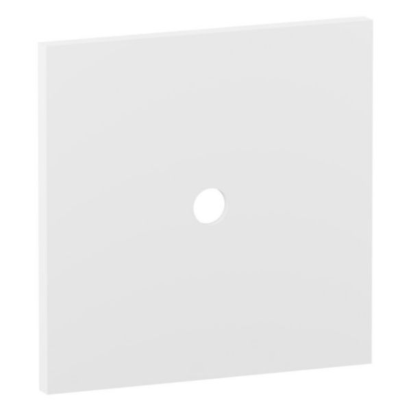 Plaque 1 poste bouton rond Epure blanc satin Art d'Arnould