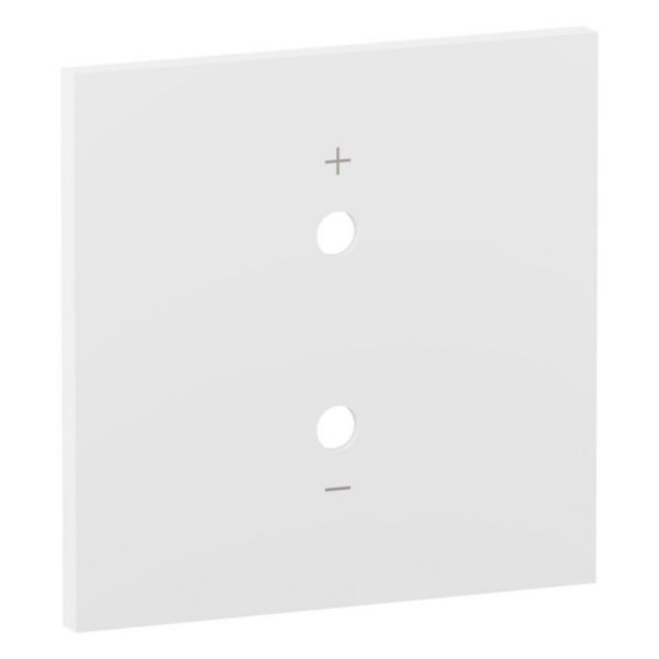 Plaque variateur 2 boutons ronds Epure blanc satin Art d'Arnould