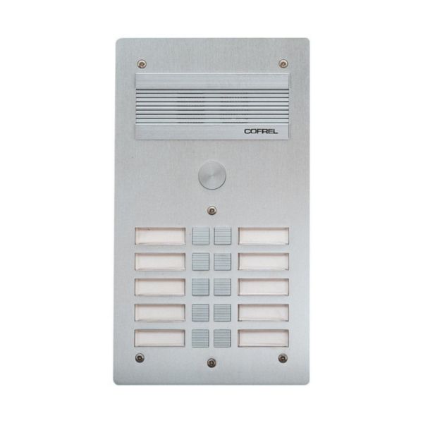 Platine de rue Série 300 audio façade Alu 4mm 10 appels
