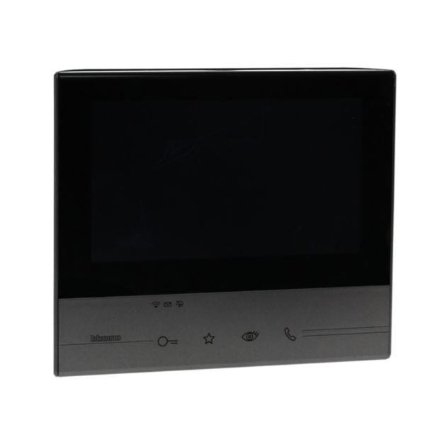 Poste intérieur vidéo couleur mains-libres 7pouces tactile à mémoire d'image Classe 300X connecté WiFi Noir