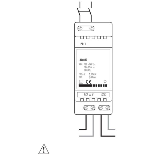 Alimentation modulaire compacte avec adaptateur vidéo intégré MyHOME_Up - 2 modules